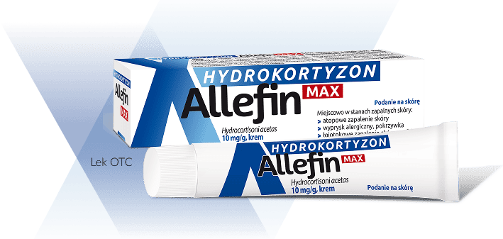 Hydrokortyzon Allefin MAX krem na skórę, łagodzenie stanów zapalnych i alergii skórnych.
